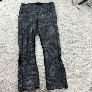 🔥$SALE$🔥 Lululemon Time To Sweat Crop 23" Velocity Mesh Island Mist Black